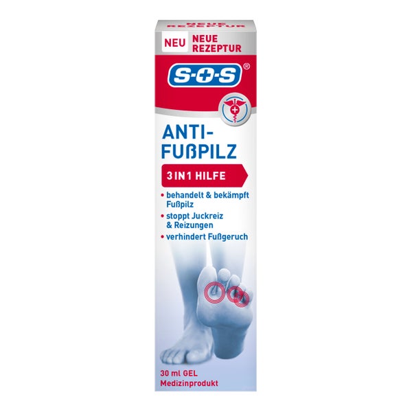 SOS Anti-Fußpilz Gel | 3-in-1 Wirkung | 1 St