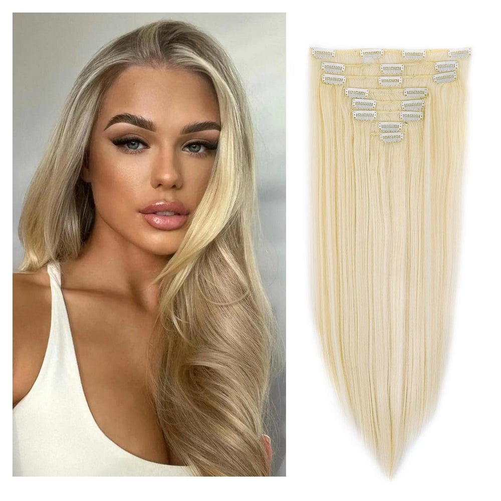 Clip in Extensions Haarverlängerung 60cm Dunkelbraun 60 cm H 1 St