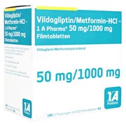 VILDAGLIPTIN/Metformin-HCl-1A Pharma 50/1000mg FTA 180 St