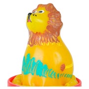 Scherzkondom «Löwe» – handbemalt, tierisches Design, Latex (1 Stück) 1 St