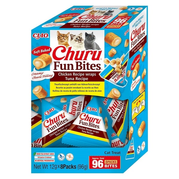 INABA Fun Bites Chicken with Tuna 8x12g wraps 0,096 kg