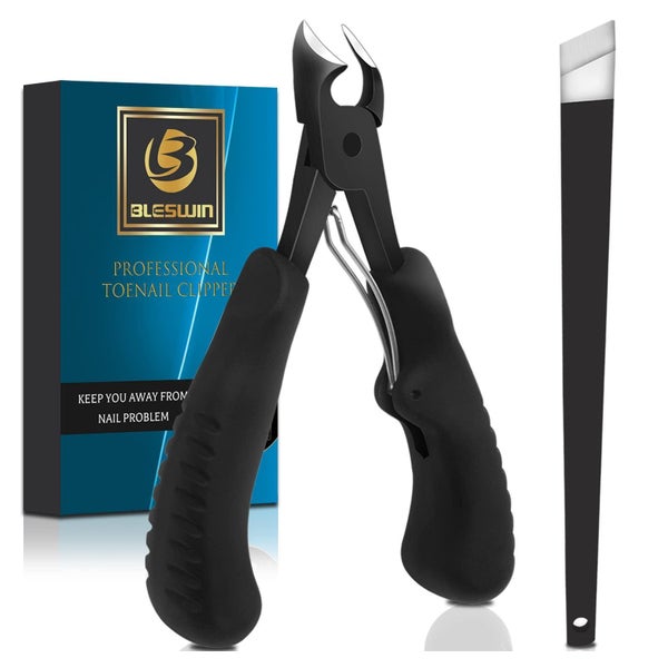 BLESWIN Profi Fußnagel Nagelknipser für dicke & eingewachsene Nägel, Edelstahl