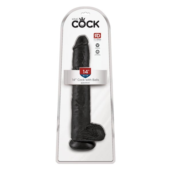 King Cock - Naturdildo mit Saugfuß und Hoden