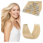 Haarverlängerung Echthaar Clip in 24 Natürlichblond 35cm-60g 1 St