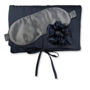 TRAVEL SET BEAUTY M Tasche, Schlafmaske & Scrunchie M aus Seide