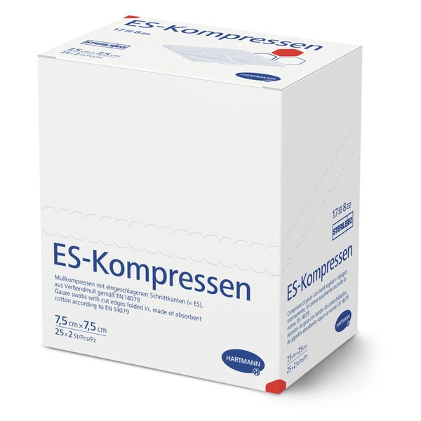 ES Mullkompressen steril 7,5 x 7,5 cm, 17 fädig, 8-fach 2250 St