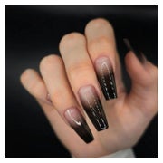 Kunstnägel Ballerina Schwarz Ombre Gothic Nagelkleber AE12 1 St