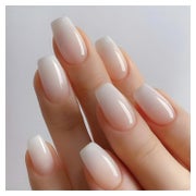 Künstliche Nägel Coffin Aufkleben 24 Stück 11beige&amp;solid 1 St
