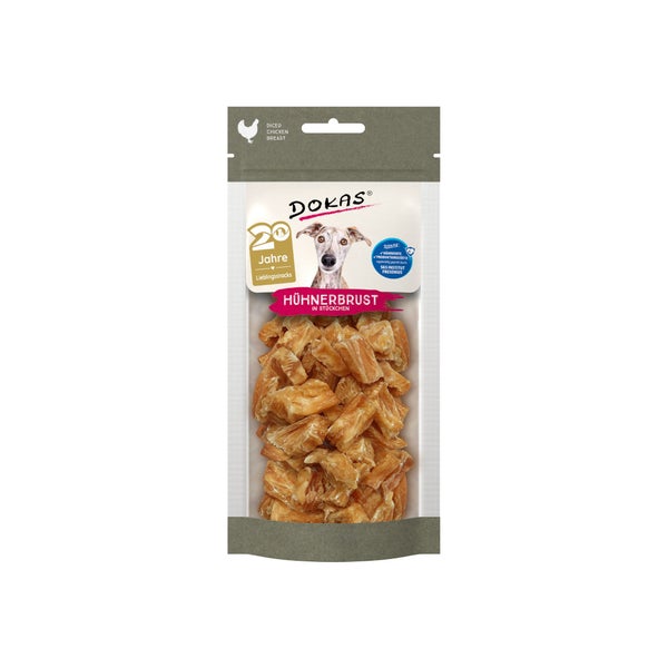 Dokas Dog - Snack Hühnerbrust in Stücken 11St 0,55 kg