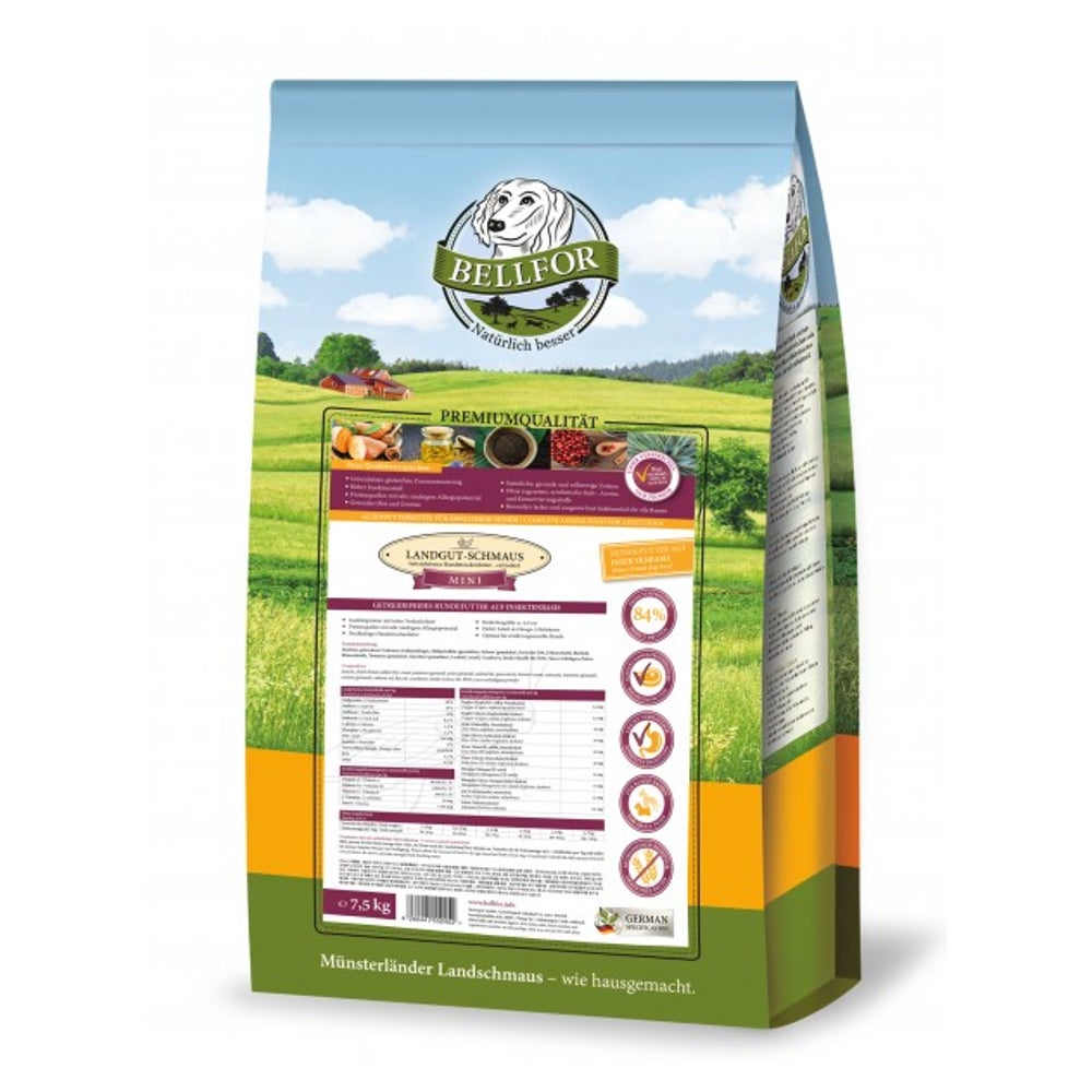 Bellfor Trockenfutter mit Insekten Landgut-Schmaus Mini 7,5kg 7500 g
