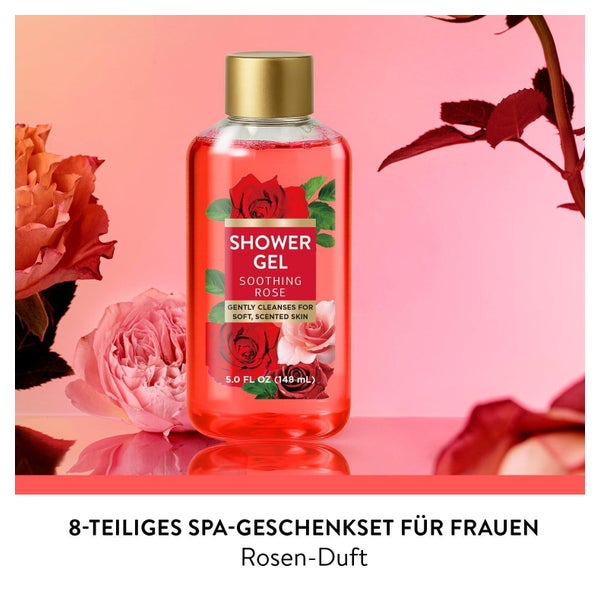 BODY & EARTH Damen Pflege Geschenkset - 8-teilig, Rosen Duft, Wellness & SPA online kaufen
