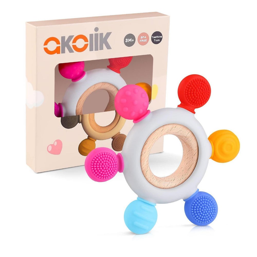 Beißring Baby Silikon BPA frei Zahnungshilfe 1 St