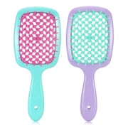 Haarbürste Entwirrbürste 2er Pack Naturhaar Locken Rosarot H 1 St