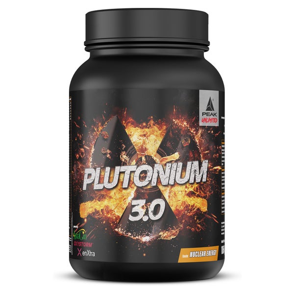 PEAK Plutonium 3.0 1054g - Geschmack Nuclear Energy I Pre Workout Booster I über 30 potente Inhaltsstoffe I L-Citrullin Malat I L-Arginin AKG I OXYSTORM® I EAA Matrix I vegan 1000 g