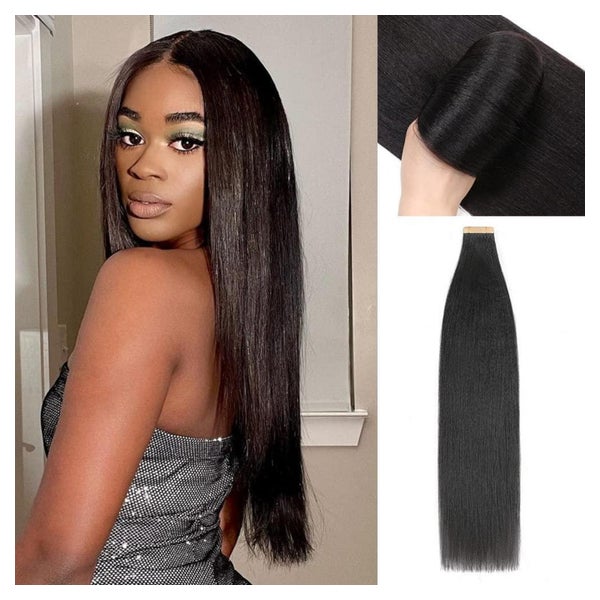 Tape Extensions Echthaar TapeIn Yaki 1B#-YK 18zoll-45.7cm(40 1 St