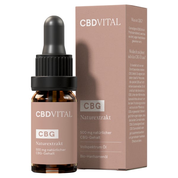 CBD VITAL CBG Öl Naturextrakt 5%, 10ml | Vollspektrum CBG 10 ml