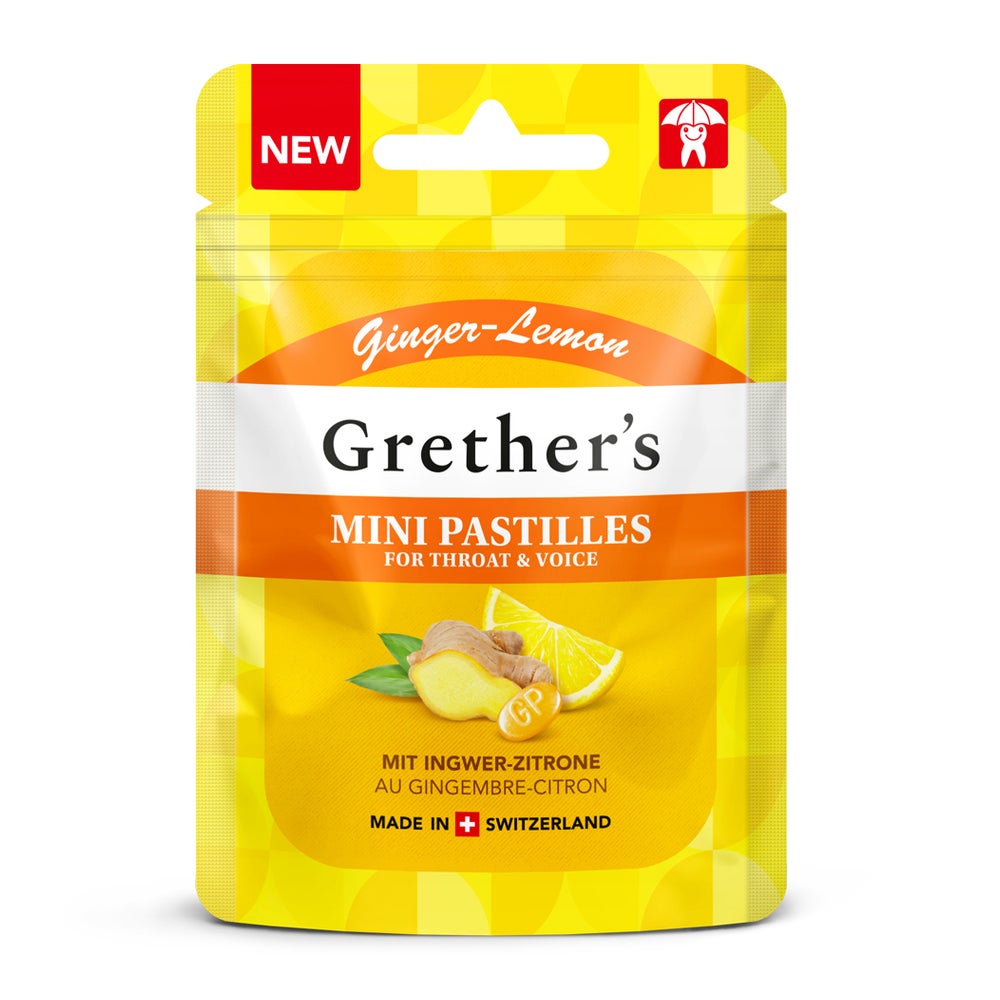 Grether´s Pastilles Ginger Lemon Mini, zuckerfrei 30 g
