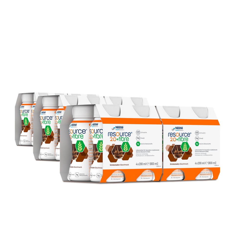 Resource 2.0+fibre Schokolade 6X4X200 ml