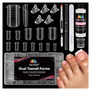 Polygel Tips Zehen Sliplösung 240PCS Clear + Slip Solution S 1 St