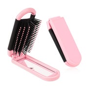 Reisehaarbürste mit Spiegel Mini Pocket Massagekamm Rosa Haa 1 St