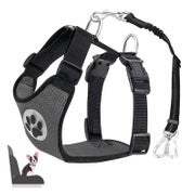 Hundegeschirr Sicherheitsgurt Auto 2 Karabiner Verstellbar X 1 St
