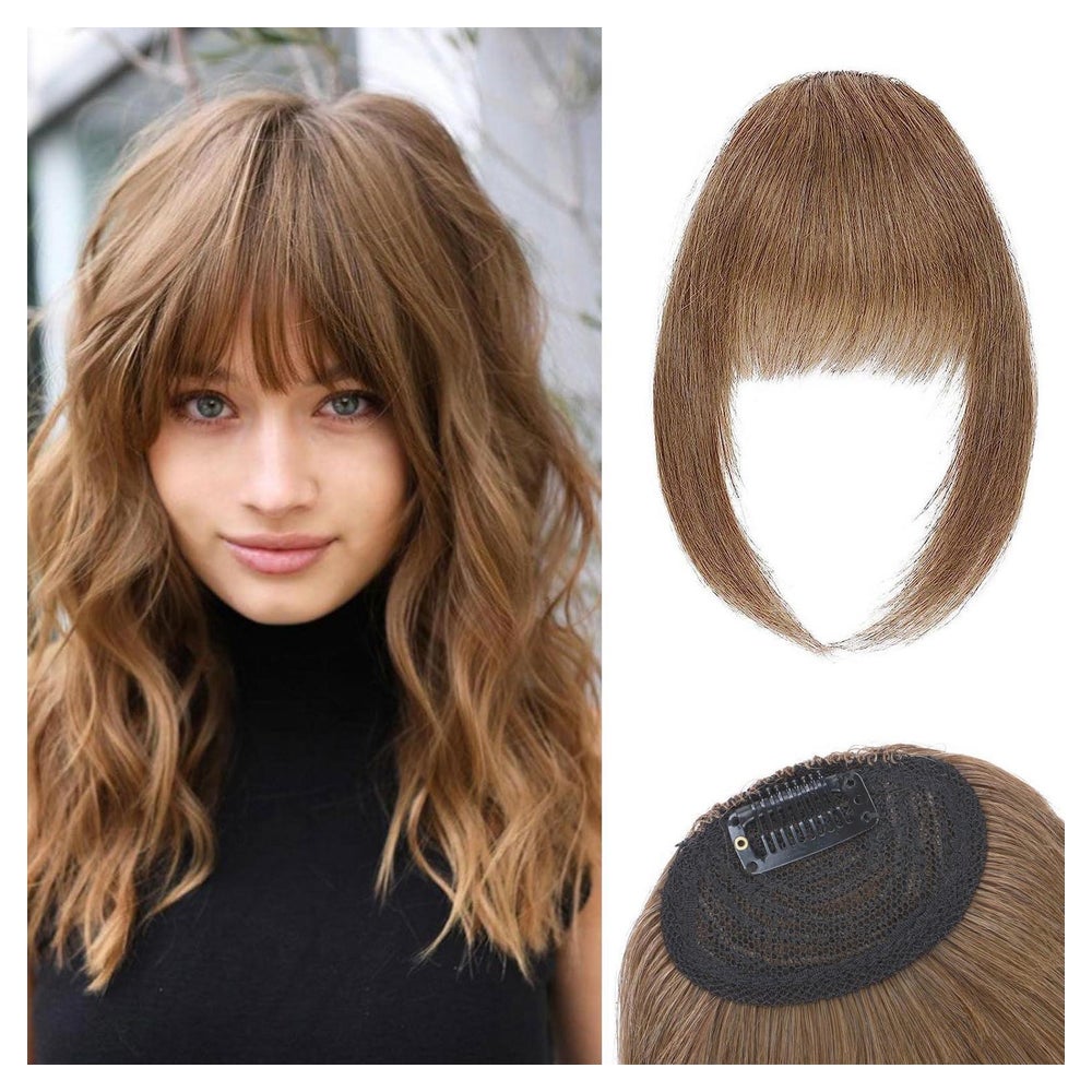 Pony Haarteil Clip in Schläfenclip 14g Damen French Bangs #6 1 St