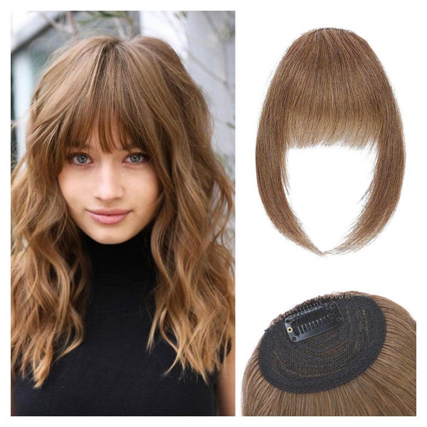 Pony Haarteil Clip in Schläfenclip 14g Damen French Bangs #6 1 St