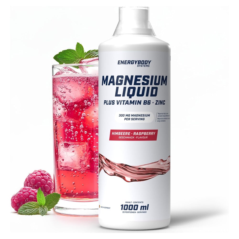 Energybody Systems Magnesium Liquid Plus Vitamin B6 Himbeere 1000 ml