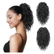 Pferdeschwanz Haarverlängerung Kinnclip 31 CM Natürliches Sc 1 St