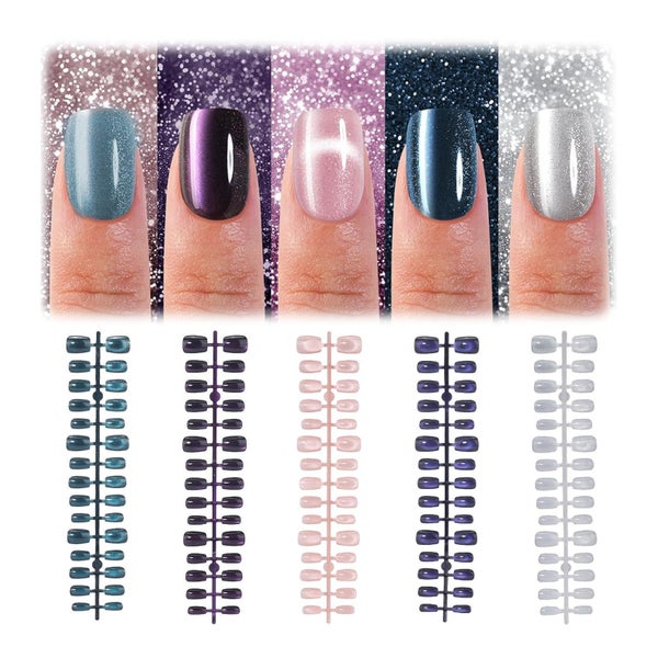 Nägel PressOn 3D Soft Gel 15 Größen 5 Farben Nagelsalon DIY 1 St