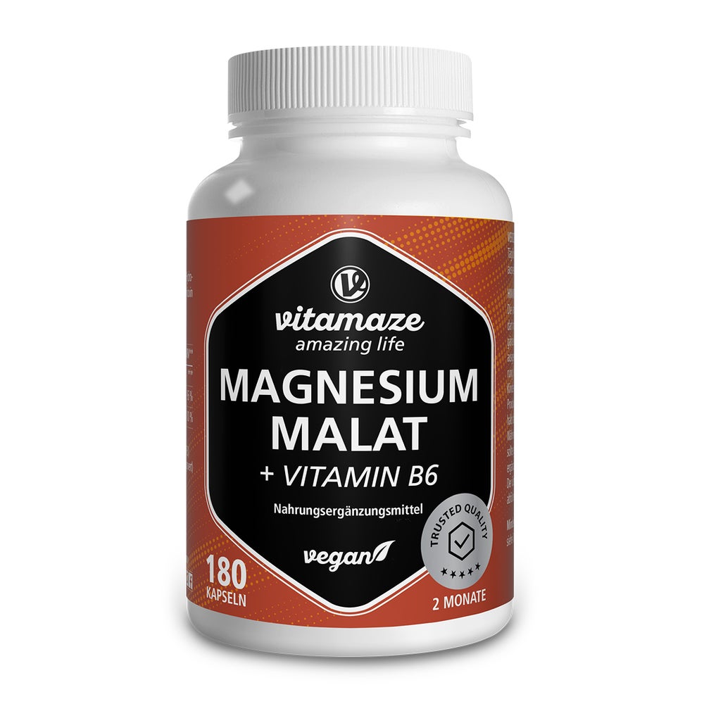 Magnesium-malat 1800 Mg+vitamin B6 Kapseln 180 St