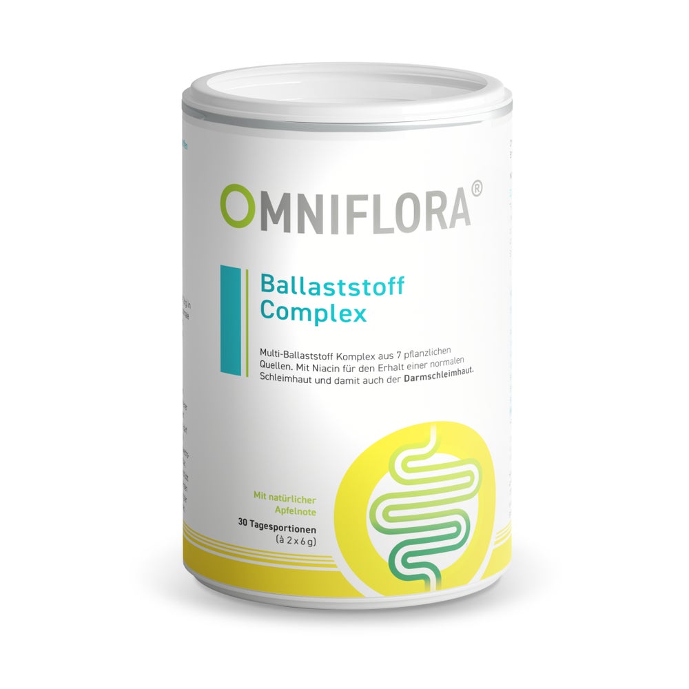 Omniflora Ballaststoff Complex+niacin Glut.fr.plv. 360 g