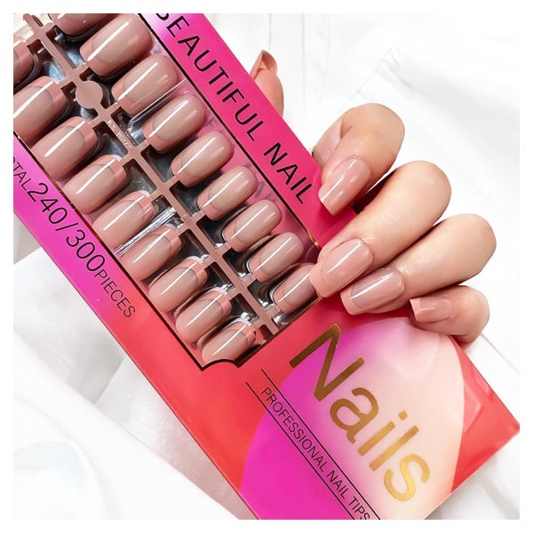 300pcs Eckig Nägel Kurz Zum Aufkleben 5 Farben Press on Nail 1 St