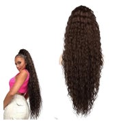 Pferdeschwanz Clip Haarverlängerung gewellt 90cm Dark Brown 1 St