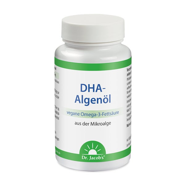 Dr. Jacob's DHA-Algenöl Kapseln Omega-3-Fettsäuren vegan 60 St
