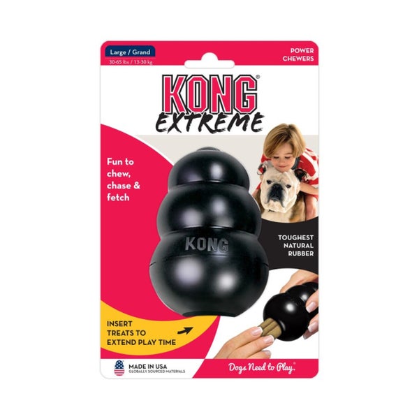 KONG Extreme L, schwarz - Kauspielzeug aus Naturkautschuk für Hunde 1 St