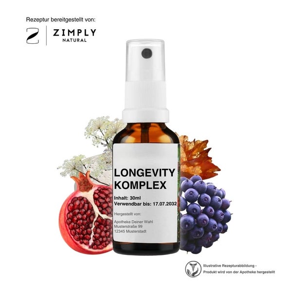 Zimply Natural LONGEVITY KOMPLEX - Pflanzbasierte Rezeptur 30 ml