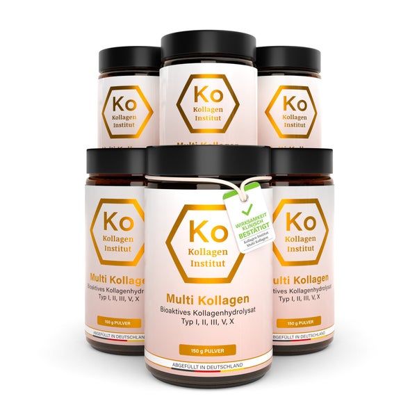 Kollagen Institut® Multi Kollagen Pulver Vorteilsset 6 x 150 g