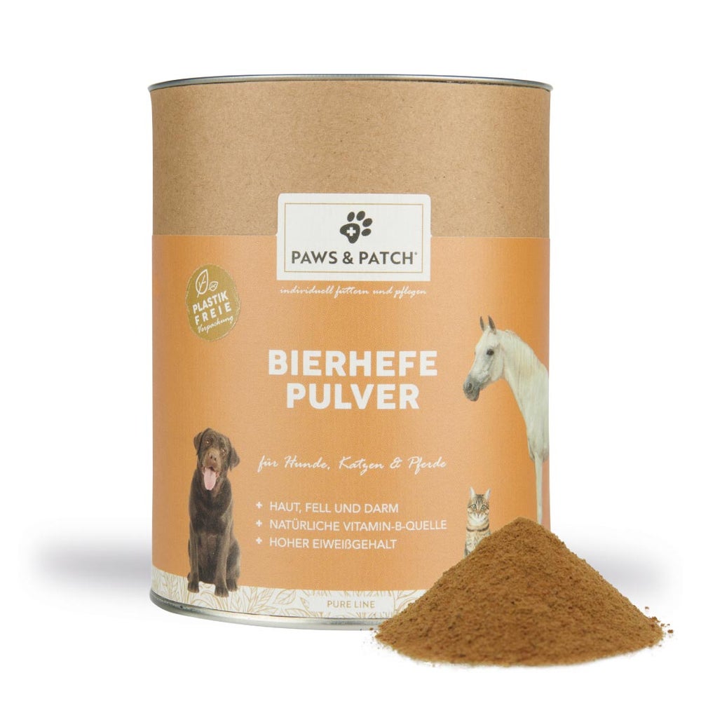 PAWS&PATCH BIERHEFE Pulver für Hunde, Katzen und Pferde