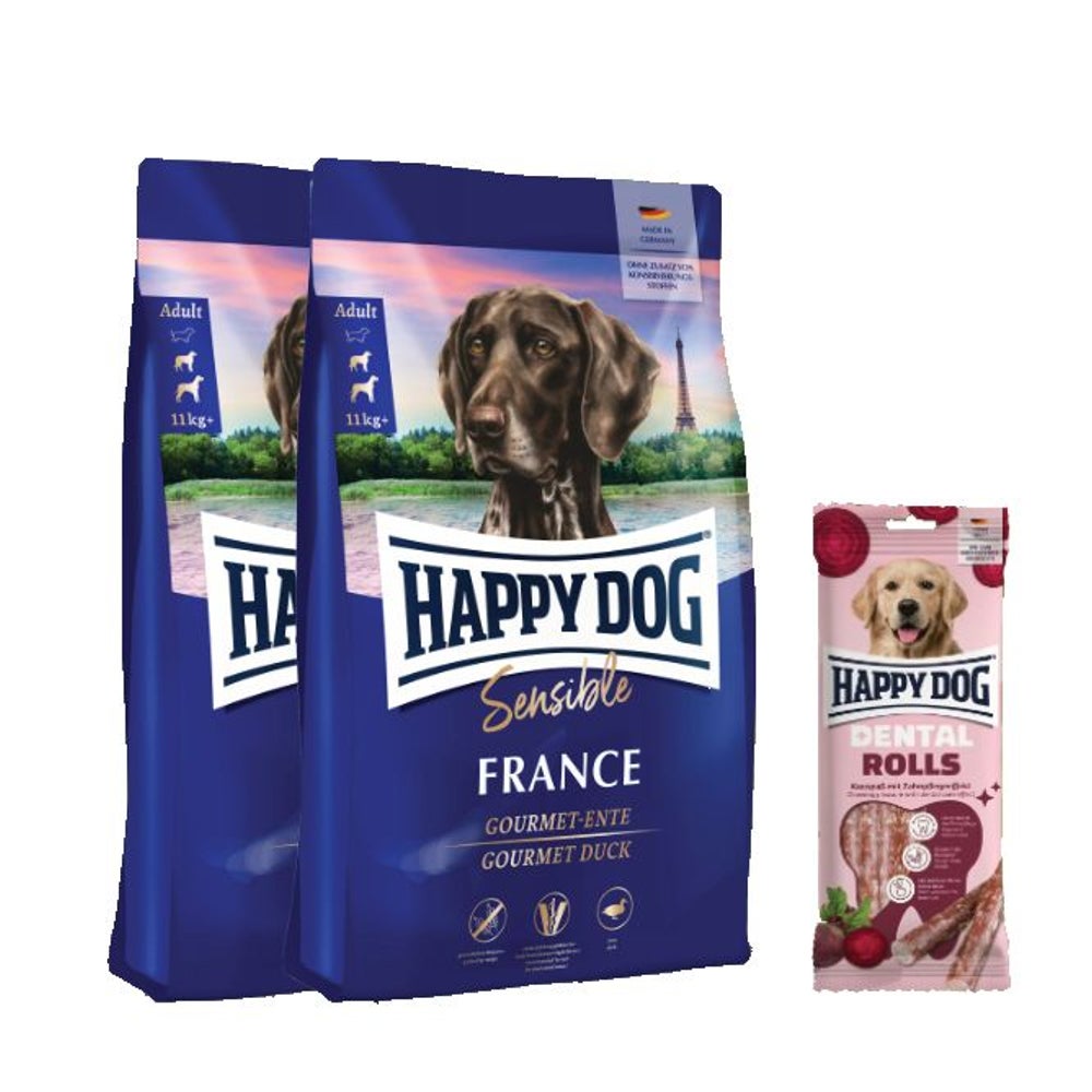 Sensible France Doppelpack + Dental Snacks Dental Rolls 22,1 kg