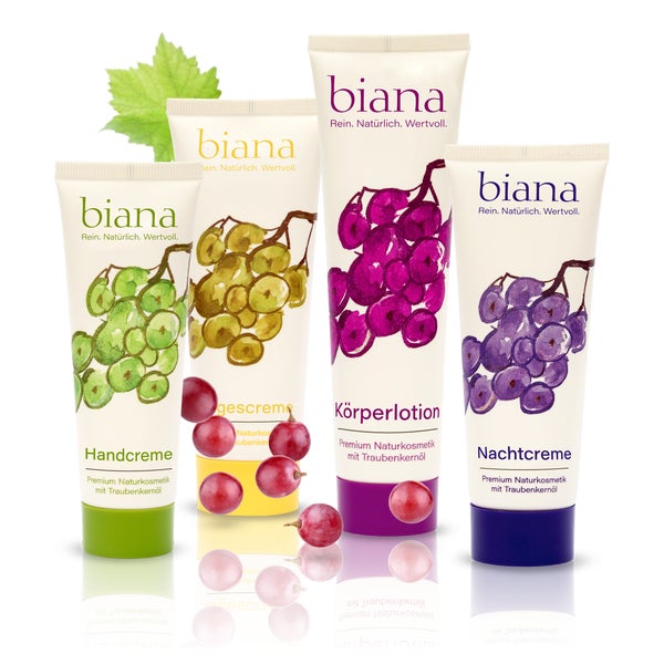 biana All in One Set – Premium Naturkosmetik mit Traubenkernöl OPC 300 ml
