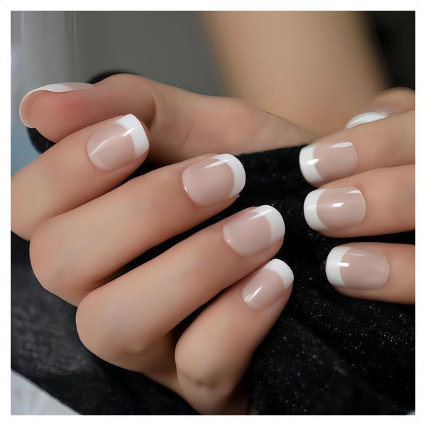 Nagelset 24 kurze Squoval French Spitze Nude wiederverwendba 1 St