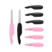 6er Set Klappbare Nagelfeile Metall Nagelpolierstreifen Schw 1 St