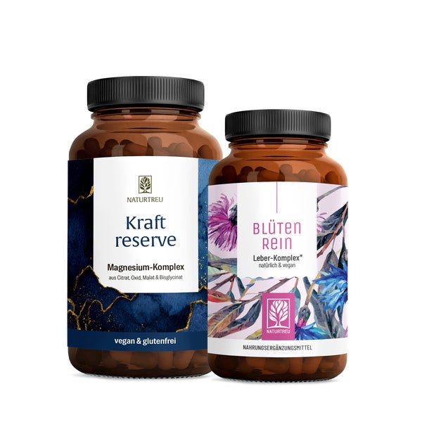 Bestseller-Paket: Mariendistel, Artischocke + Cholin & Magnesium in einem veganen Bundle - BLÜTENREIN & KRAFTRESERVE - NATURTREU® g
