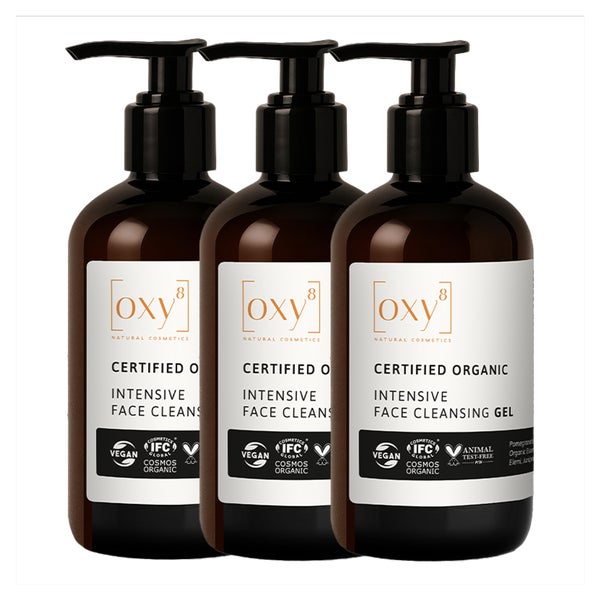 OXY8 NATURKOSMETIK INTENSIVE FACE CLEANSING GEL 3er-Pack 750 ml