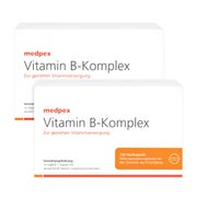 Produktabbildung: medpex Vitamin B-Komplex Kapseln Duo 2X120 St