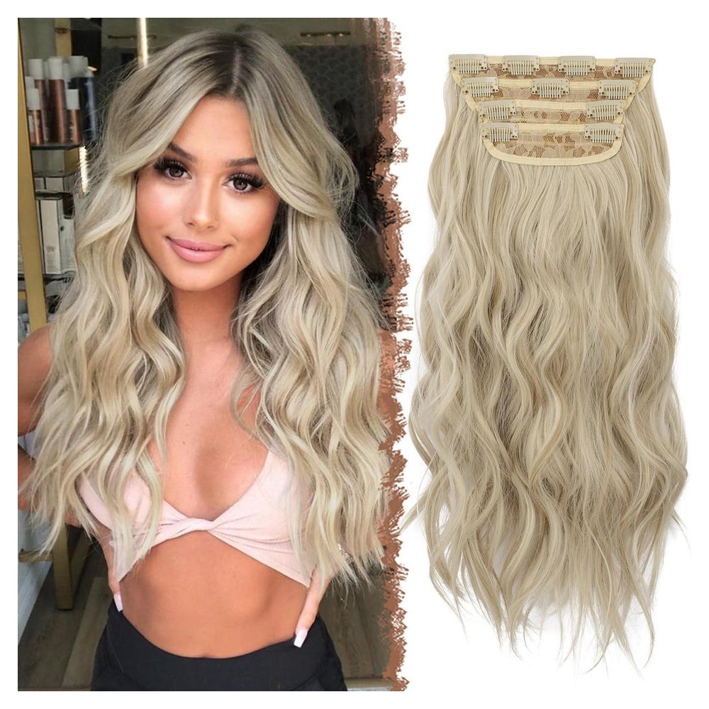 Haarverlängerungen Clip in 4 P85 613# Hellbeige Blond Mix Cr 1 St