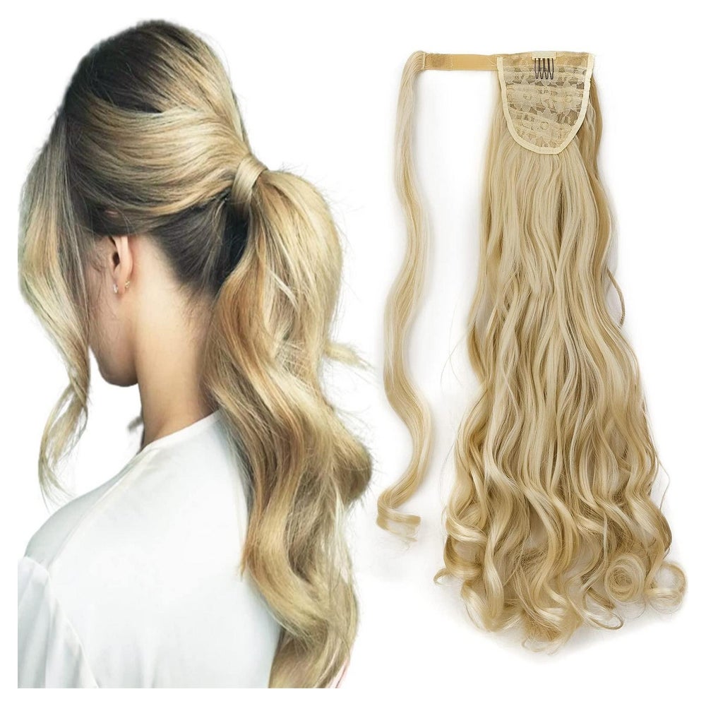 Pferdeschwanz Haarteil Clip in 60 cm Gebleichtes Blond&Sandy 1 St
