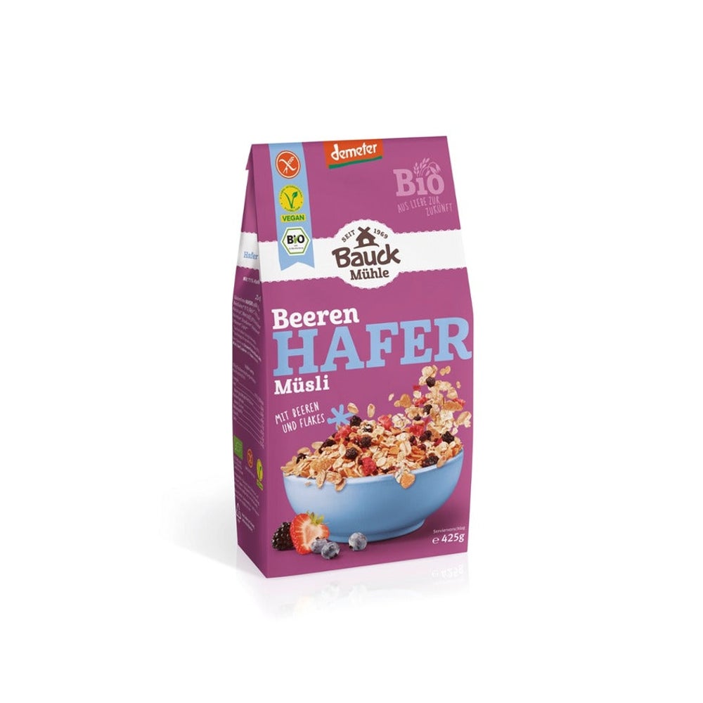Bauck Mühle Hafer Müsli Beeren Demeter glutenfrei Bio