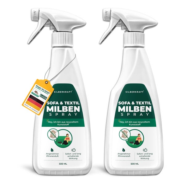 Silberkraft Milbenspray Sofa & Textil 2 x 500 ml 1000 ml
